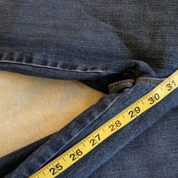 GLORIA VANDERBILT WOMEN'S BLUE JEANS 2 Amanda Pants Dark Mid Long Straight Leg - Picture 3 of 6